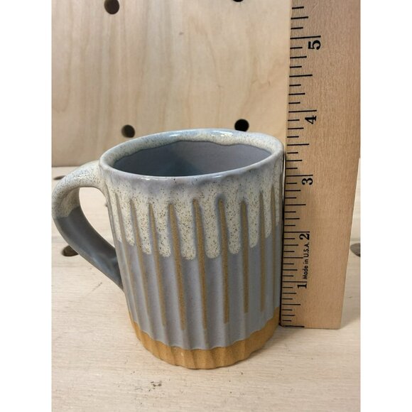 Serrv International Himalayan Ridge Ceramic Mug Nepal Hand Thrown Shaped Cup - Picture 7 of 9